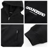 GROUND ZERO Unisex Embroidered Two-Way Zip Hooded Sweatshirt