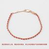 Handmade Red Cord Bracelet With Geometric Rose Gold Chain Minimalist Womens Luxury Friendship