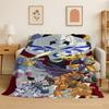 Digimon Adventure Angewomon Agumon Cartone Animato Coperta in Flanella Morbida Calda Coperta Plaid per Camera da Letto Soggiorno Letto Viaggio Picnic
