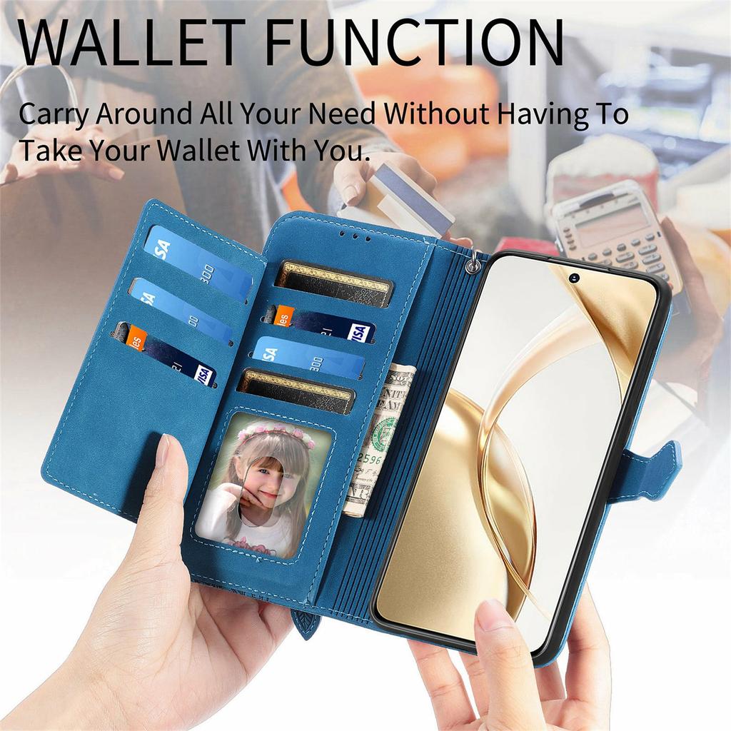 Husă pentru ZTE Blade A55 Portofel cu Fermoar Piele PU Imprimeu Floral Husă Telefon