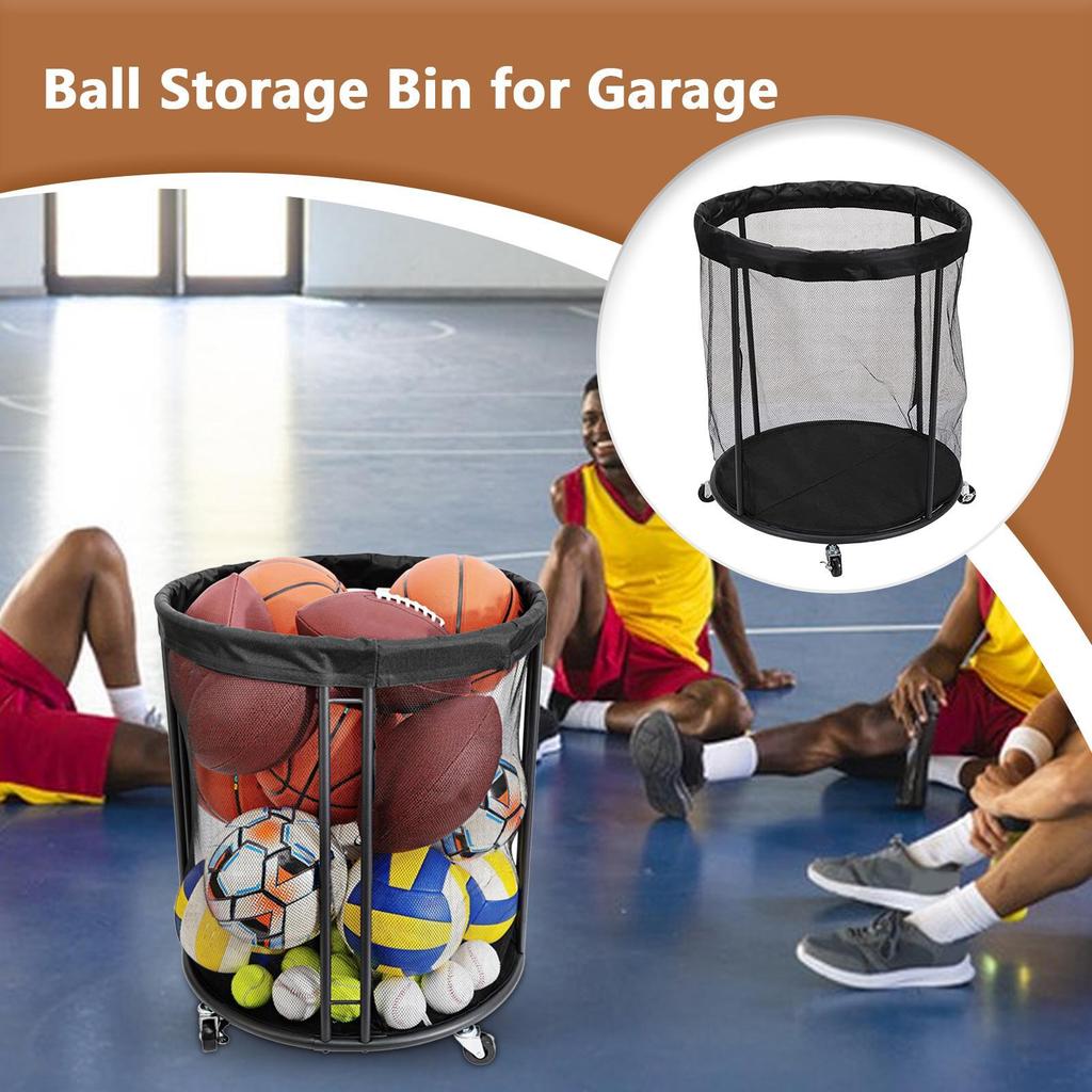 Portable Container Box Large Capacity Basket Net Ball Storage Bin Ball Organizer Multifunctional net bag Sports ball storage