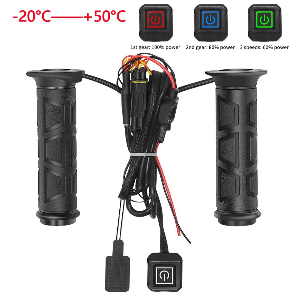 

22 мм рукоятки для мотоцикла с подогревом, грелки для квадроциклов, формованные рукоятки с регулируемой температурой, подогрев рукояток, манжеты для ручек
