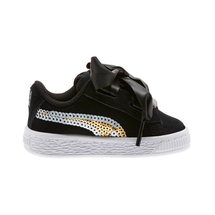 Puma Suede Heart Trailblazer Sqn Bow Casual Low-Top Kids Sneakers Kids Sneakers Black 368954-02