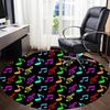 1pc Music Notes Pattern Chair Carpet for Office, Soft, Non-Slip Polyester Mat, Office, Living Room, Bedroom, Durable Polyester Yy251207177