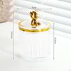Makeup Dab Ball Holder Jar Clear with Lid Dispenser Tool Storage Box Cosmetic Organizer for