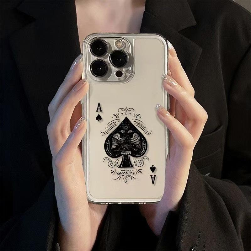 New Ace of Spades iPhone Case: Compatible with iPhone 17, 16 Pro, 15 Pro Max, 14, and 13 - Unique Design for European & American Styles.