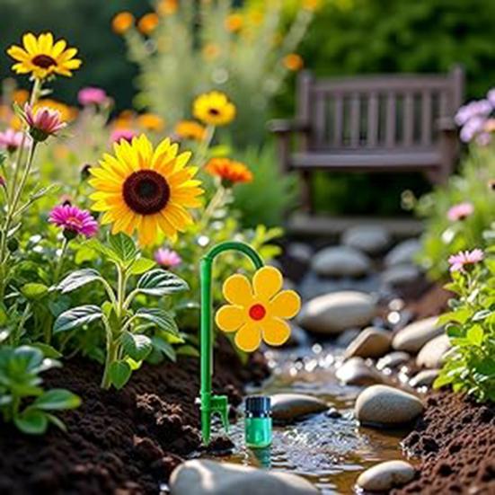 Crazy Flower Sprinkler Dancing Flower Water Sprinkler 360-Degree Rotating Garden Sprinkler for Yard Lawn Irrigation Kids Pets Playing
