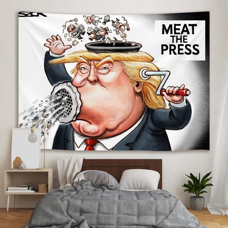 Funny Trump tapestry 75x100 чёрный