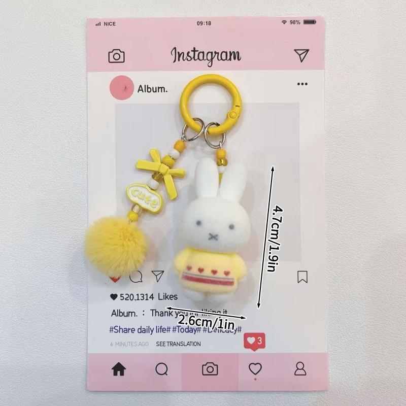 Portachiavi Miffy per Borse Portachiavi Miffy Portachiavi Floccati Accessori Giocattoli Miffy Carini Regalo per la Festa dei Bambini