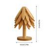 Wooden Trivet Tree Foldable Insulation Tripod Christmas Tree Pot Holder for Hot Dishes Bowls Cups Drinks Teapots Tableware