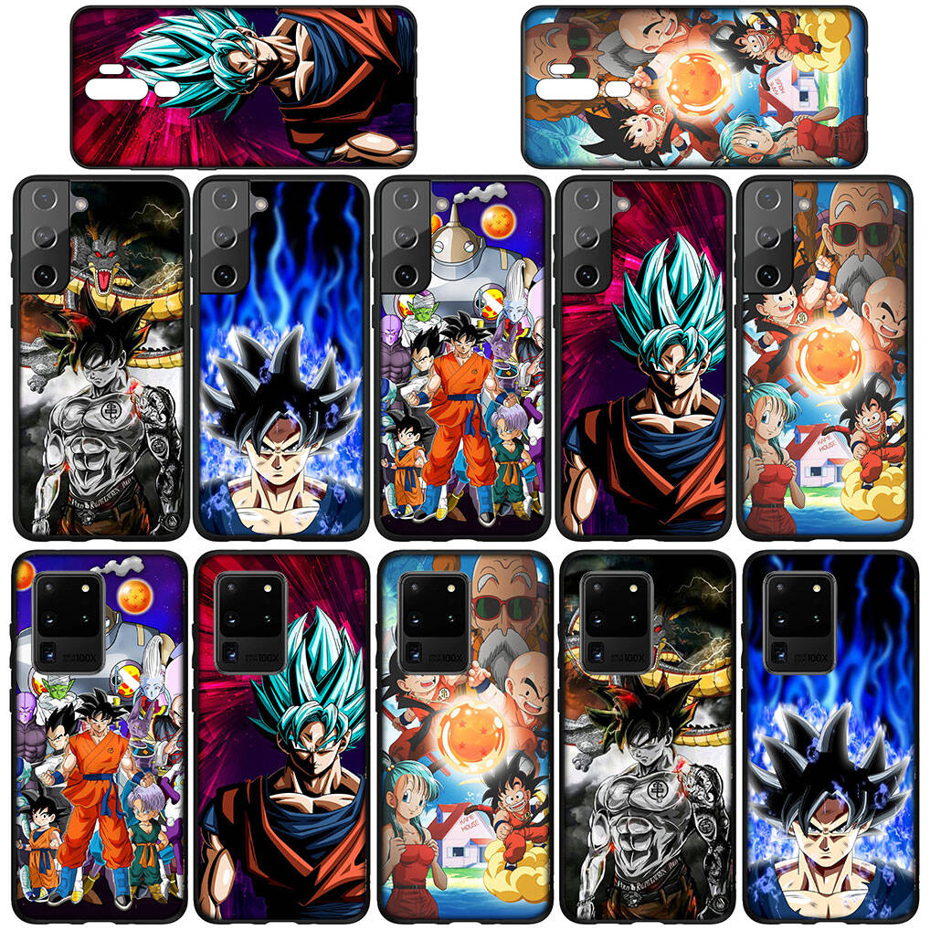 Dla Samsung Galaxy S25 S24 S23 S22 Ultra FE Plus A17 A37 A57 A56 A55 A06 A16 A15 A36 A26 A35 A05 A25 A54 A34 Etui na Telefon Kreskówka Dragon Ball Goku Pokrowiec