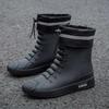 Rain Shoes Short Tube Waterproof Water Shoes Non-slip and Warm Men's Rain Boots Women's Kitchen Velvet Wear-resistant New Rubber Shoes Water Boots