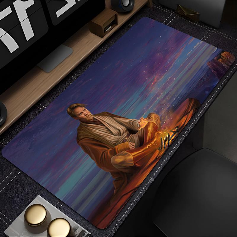 Portable Gaming Mousepads Mouse Mat Big Star Wars ObiWan Kenobi Desk Mats NonSlip Rubber Mouse Pad Soft Keyboard Pad