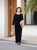 Elegant Jacquard Embroidered Gold Velvet Vest Set for Middle-Aged Women - Chinese Style Spring/Autumn Wear