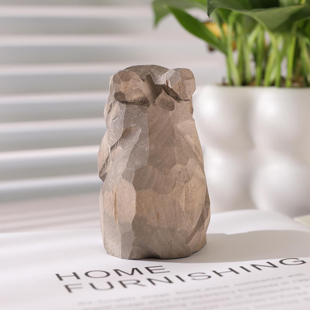 Handcrafted Wood Carving  Mouse Desk Decoration Vivid Mouse Figurine Home Decor Handicraft Collection Ornaments Rat Statue