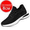 Summer Mesh Breathable Heightening Shoes Men Casual Sneakers Breathable Lace Up Sports Shoes 4/6/8CM Leisure Height Shoes 37-43