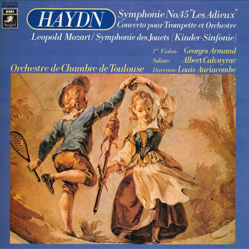 LP Record GEORGES ARMAND(1ER VIOLIN), ALBERT  - Haydn : Symphonie No.45 "les Adieux EAC80092 ANGEL Japan Classical Used
