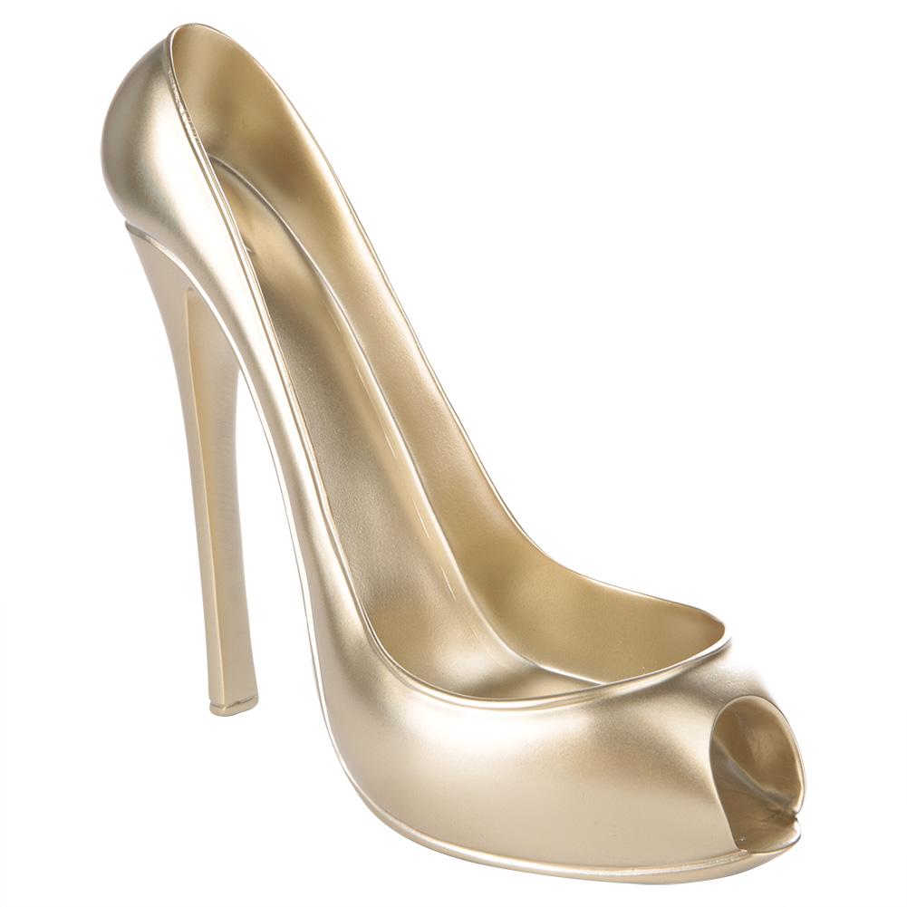 Novelty High Heel Shoe Wine Bottle Holder Storage Wine Rack Home Decor(Golden)