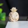 Natural Crystal Resin Pineapple Figurine With Lucky Symbol For Office Desk Decor Gift For Friends