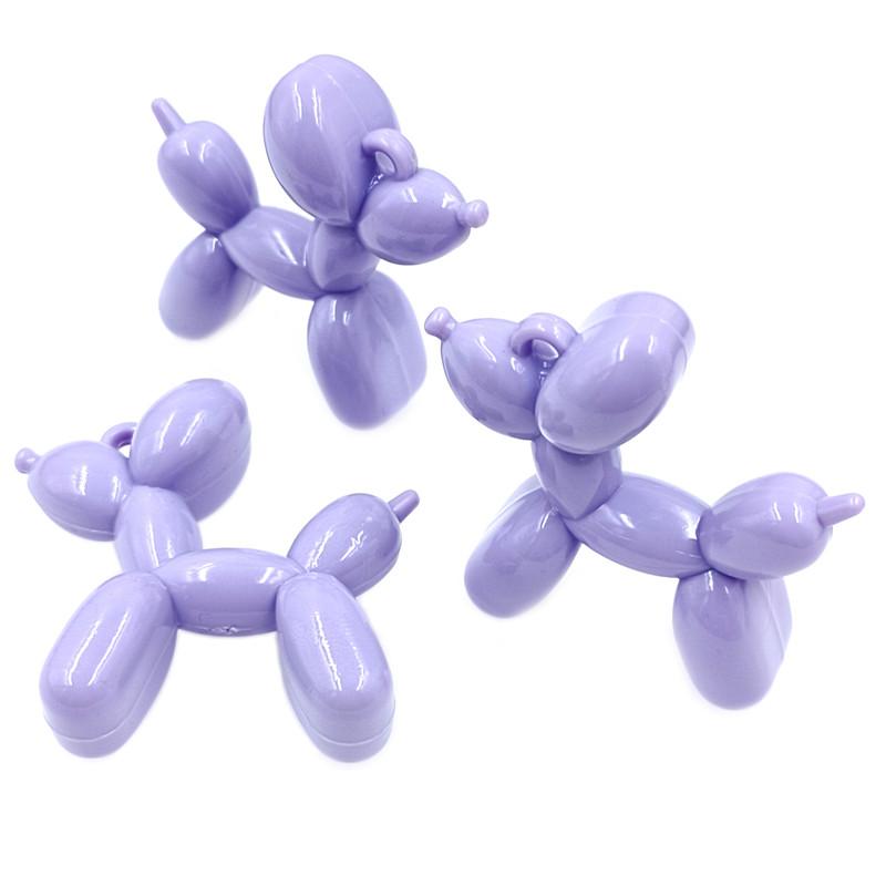 Home Party Supplies Acrylic Candy Colored Jewelry Making DIY Handmade Materials Balloon Dog Pendants Necklace Beads 3pcs for Earring