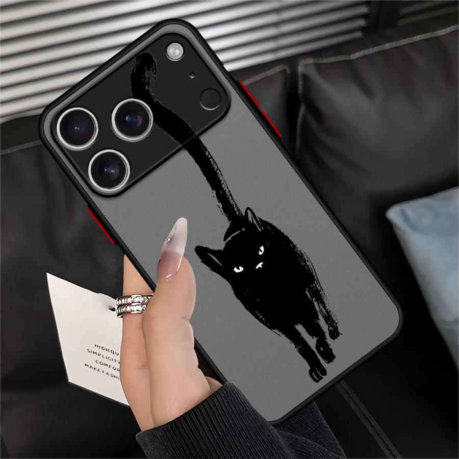 Lrritable Cat Funda Back Phone Cover Case for iPhone 17 Pro Max Air 14 XS XR 7 8 SE 11 12 16 Plus 15 13 Mini