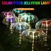 Solar Fiber Optic Light, Colorful Jellyfish Waterproof Outdoor Fireworks LED Courtyard Lawn Atmosphere Decoration Light