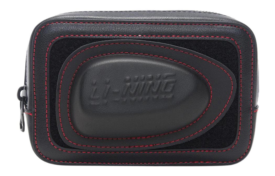 Li Ning Polyurethane One Shoulder Crossbody Fanny Pack Regular Unisex Black ABDS148-1