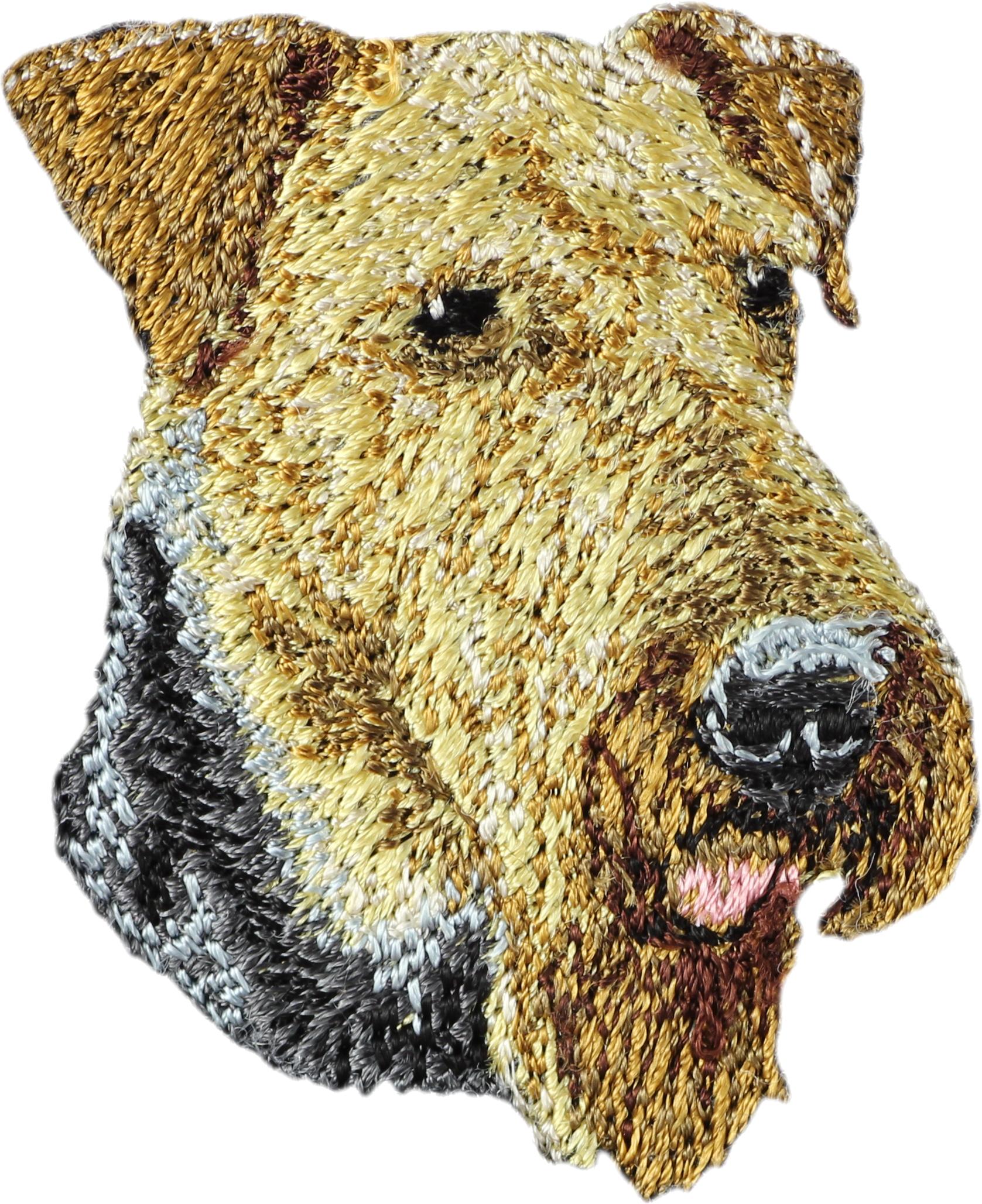

Airedale Terrier, Bingley Terrier - dog-shaped patch, embroidered patch, unique decoration for Art-Dog backpack різнокольорові кольору