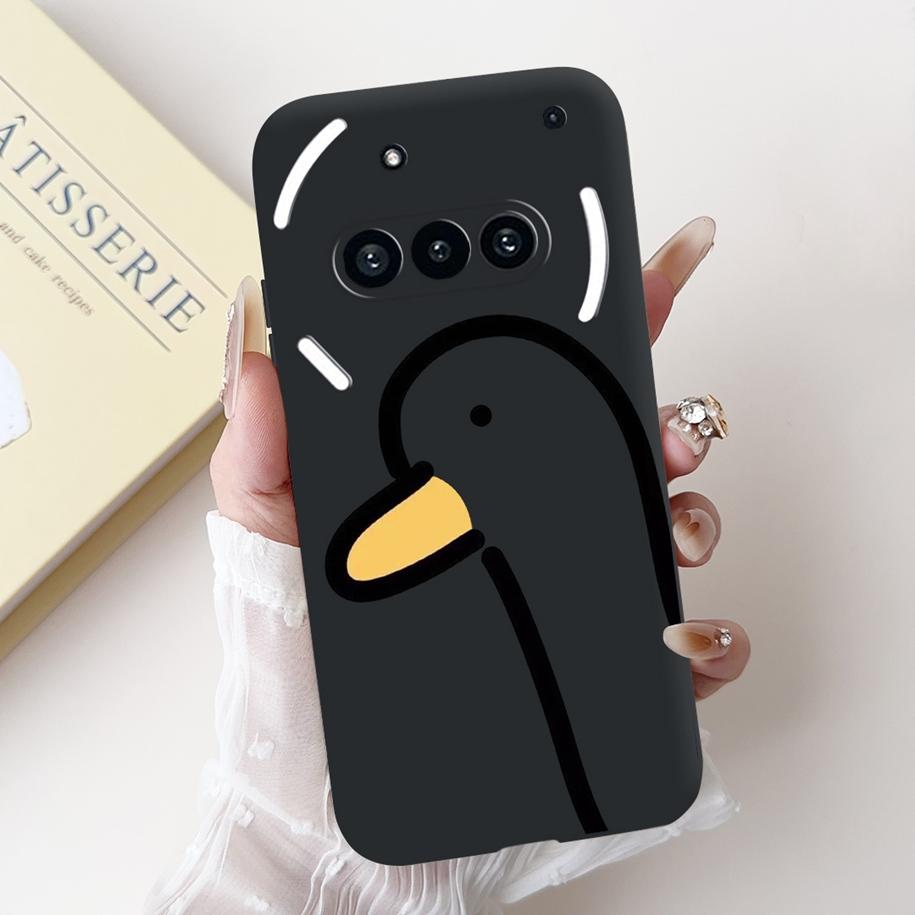 Para Funda Nothing Phone 3A A059 Lindo Dibujo Animado Panda Astronauta Silicona Suave Negro Mate Cubierta Para Nothing Phone3a Pro A059P Fundas
