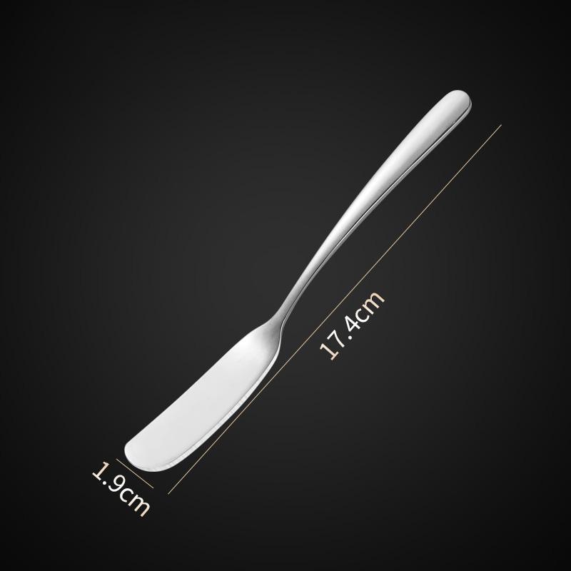 Stainless Steel Butter Knife Cheese Long Handle Cheese Bread Jam Cutter Multifunctional Food Tableware Kitchen Supplies