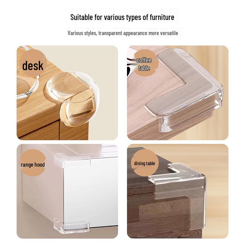 Clear Anti-Collision Corner Protector for Coffee Tables and Chairs