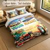 Adventure Journey Theme Personalized 3Pcs Bedding Set Custom Text & Name 1 Sheet 2 Pillowcases Household Bedding 1pc