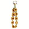 1pc Bohemian Woven Daisy Mobile Phone Lanyard Hand-Woven Flower Keychain Handmade Beach Bag Pendant Creative Gift