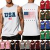Men 4th Of Shirts USA Muscle Sleeveless Shirt Patriotic Tank Tops