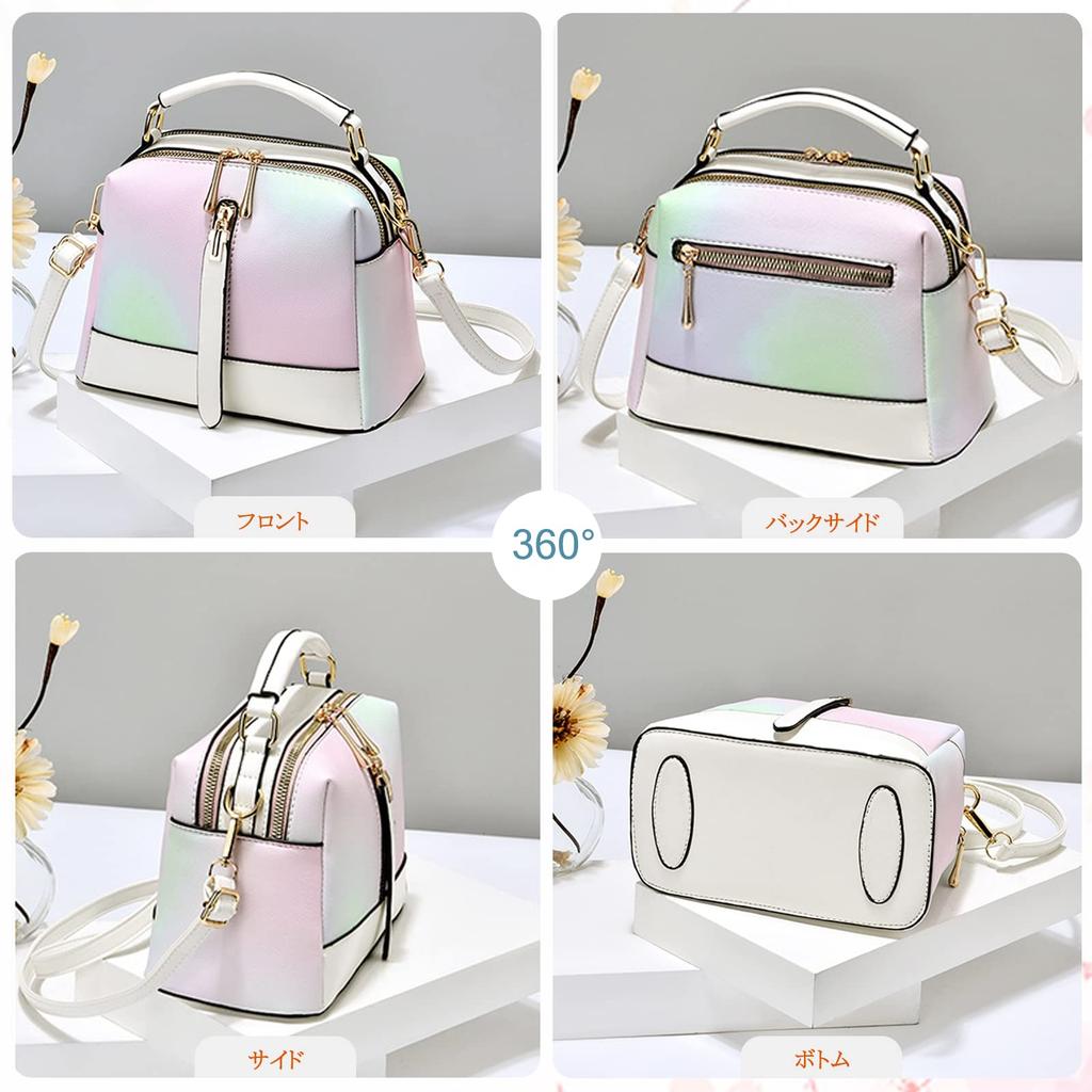 NICOLE & DORIS Women's Mini Handbag, Vertical, 2-Way Shoulder Bag, Gradient Colors, Water-Repellent PU Leather, Crossbody Bag, Shoulder Bag, Handbag,