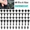 6 Size 60Pcs Auto Fastener Clips for Mitsubishi Motors Asx Lancer X Outlander Xl Pajero Sport 4 L200 Carisma Mazda Axela Atenza