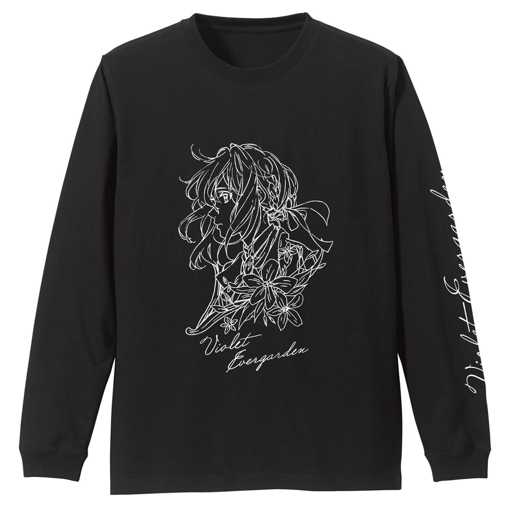 COSPA Violet Evergarden Illustration Art Long Sleeve T-Shirt Black XL