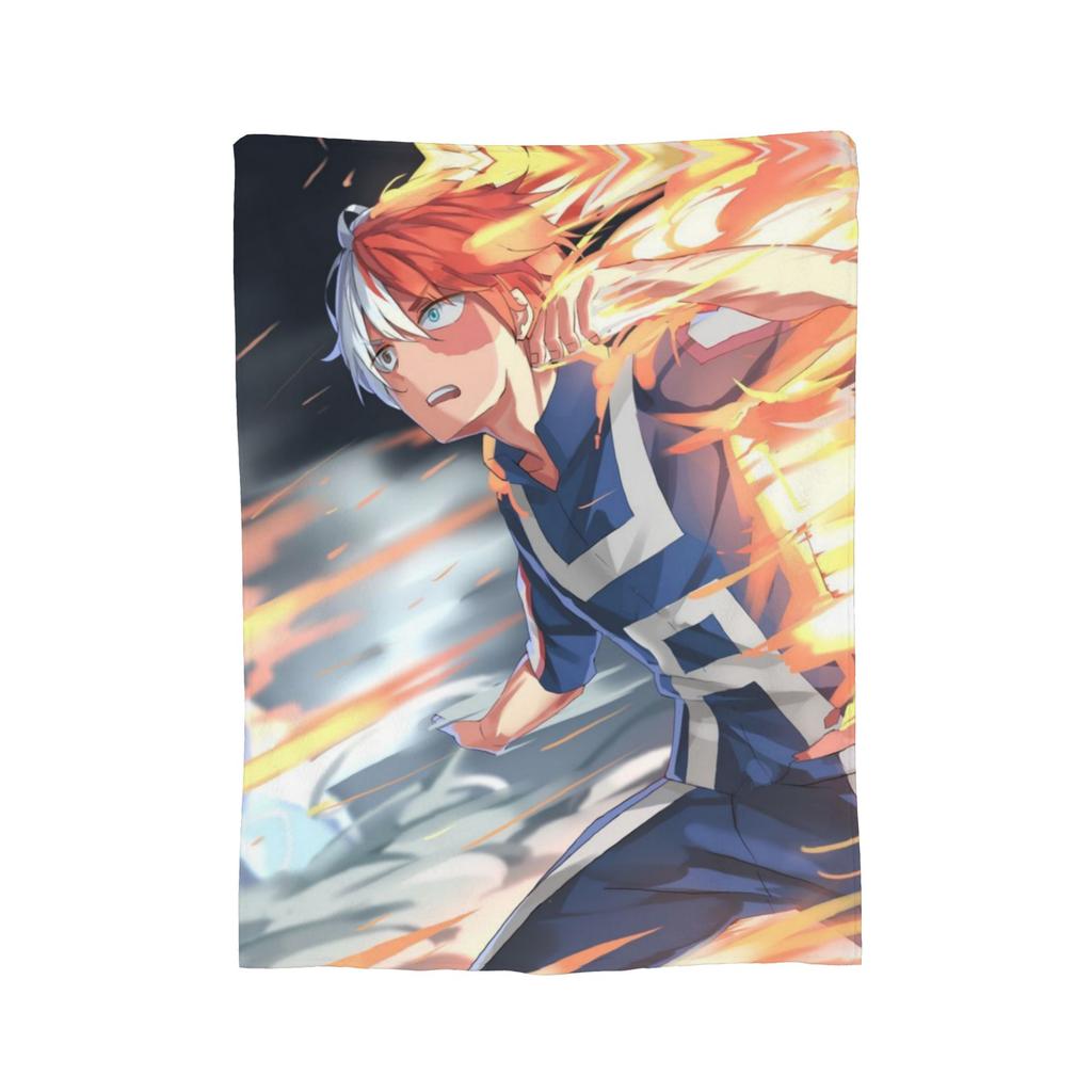 My Hero Academia Blankets Fleece Anime Warm Throw Blankets for Car Sofa Couch Bedroom Quilt