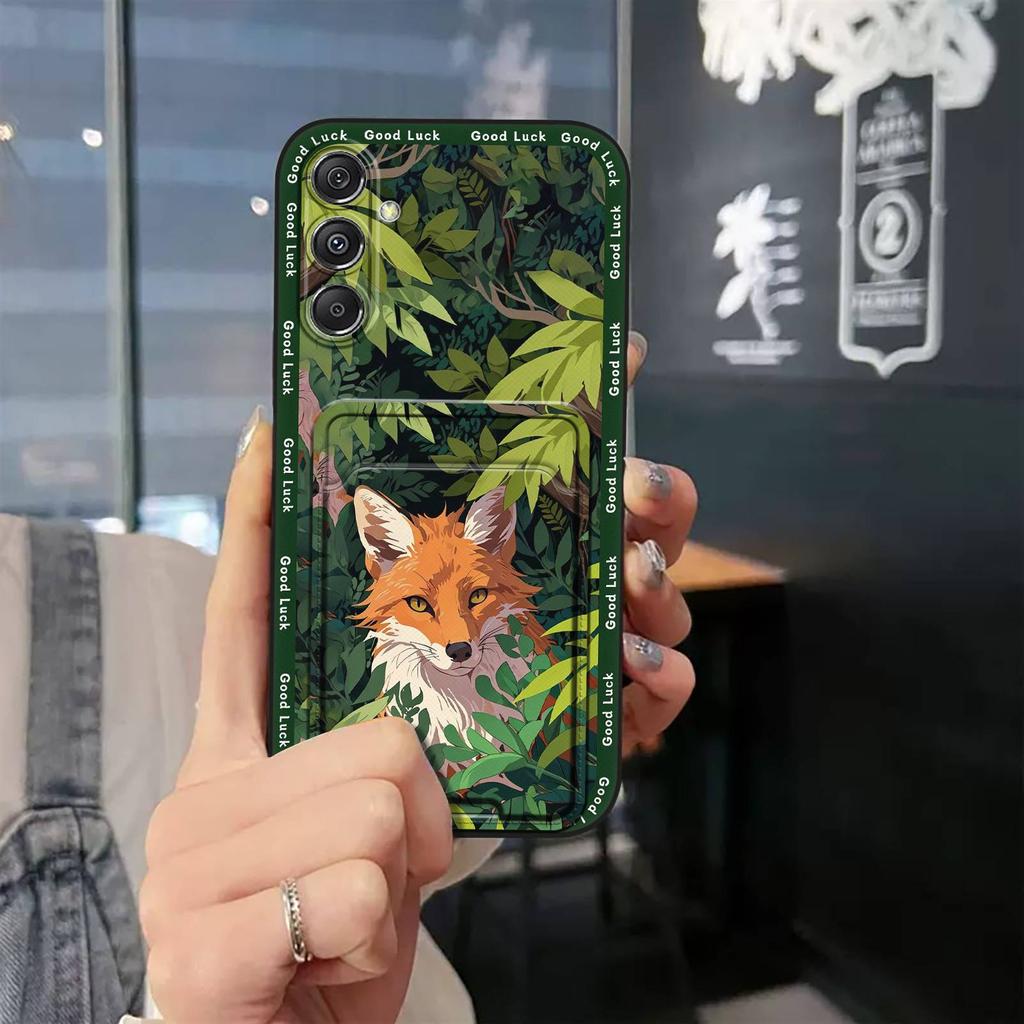 Protective Cartoon Phone Case For Samsung Galaxy M34 5G/F34/SM-M346B Card Bag Fashion Design Anti-dust Full Wrap TPU
