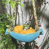 Resin Cute Swing Cat Sculpture Orange Cat On Hammock Hanging Ornament