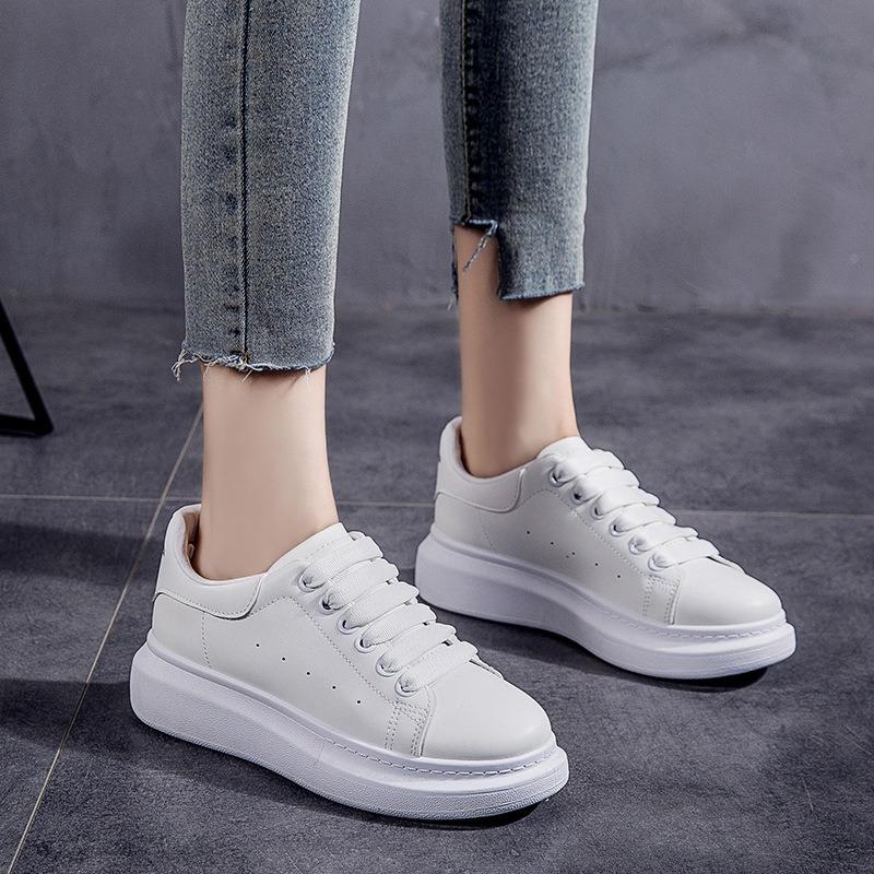 New spring versatile little white shoes female students platform women's casual shoes women's shoes basic white shoes