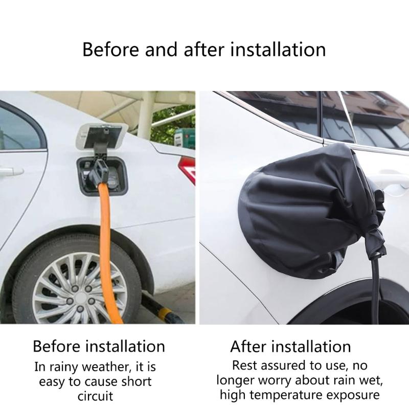 Abdeckung für den Ladeanschluss des EV-Autoladegeräts, wasserdicht, für Schnee, Regen, Sonne und Staub, magnetische Adsorption, Abdeckung für den Ladeanschluss des Autos