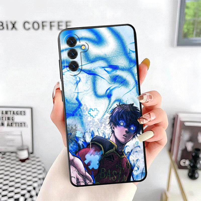 Blue L-Locks Isagi Yoichi Soft Phone Case for Samsung A17 A37 A57 A16 A26 A36 A56 A15 A25 A35 A55 A14 A24 A34 A54 A13 A23 A33 A5