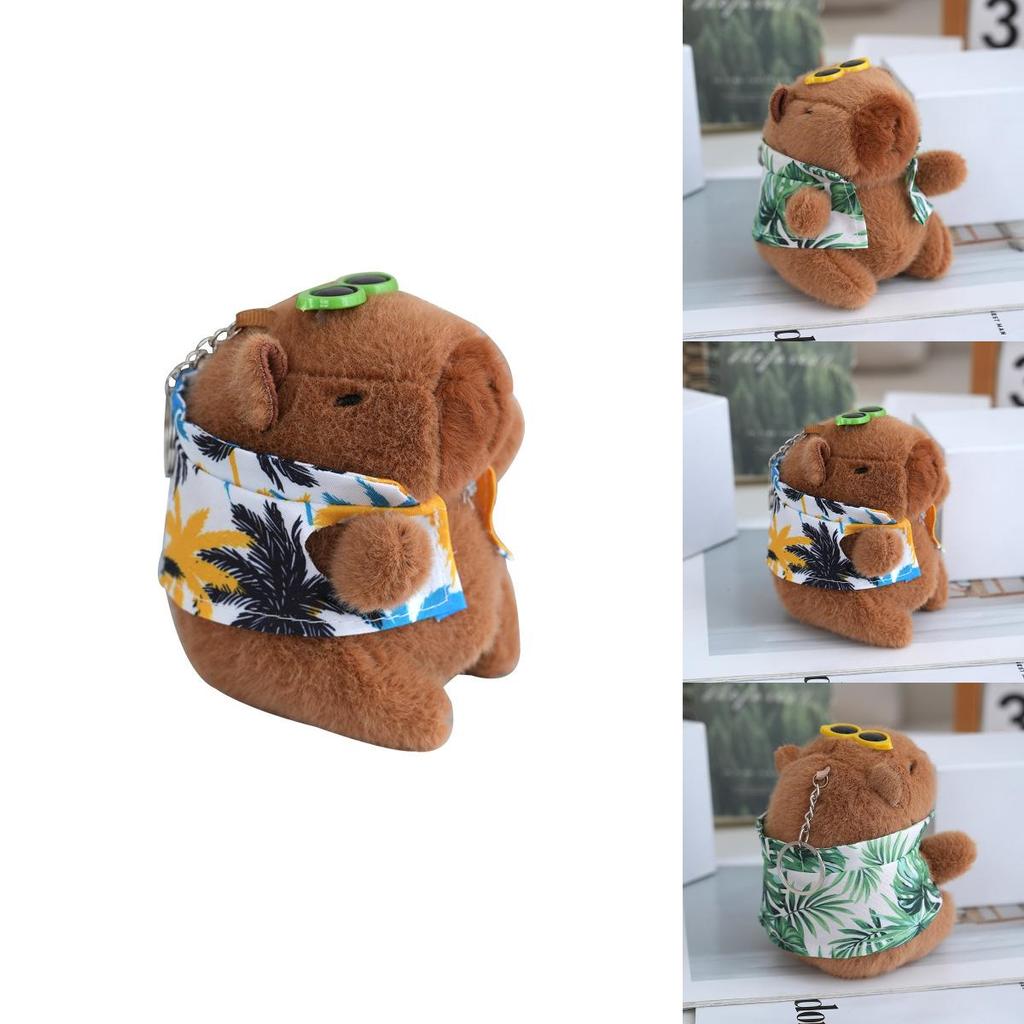 Delightful Capybara Plush Toy Keychain Fluffy Companion For Backpack And Bag Decor