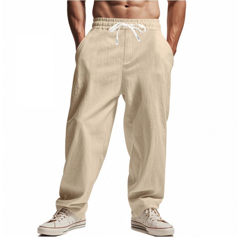 Mens Loose Wide Leg Breathable Casual Long Pants For All Seasons