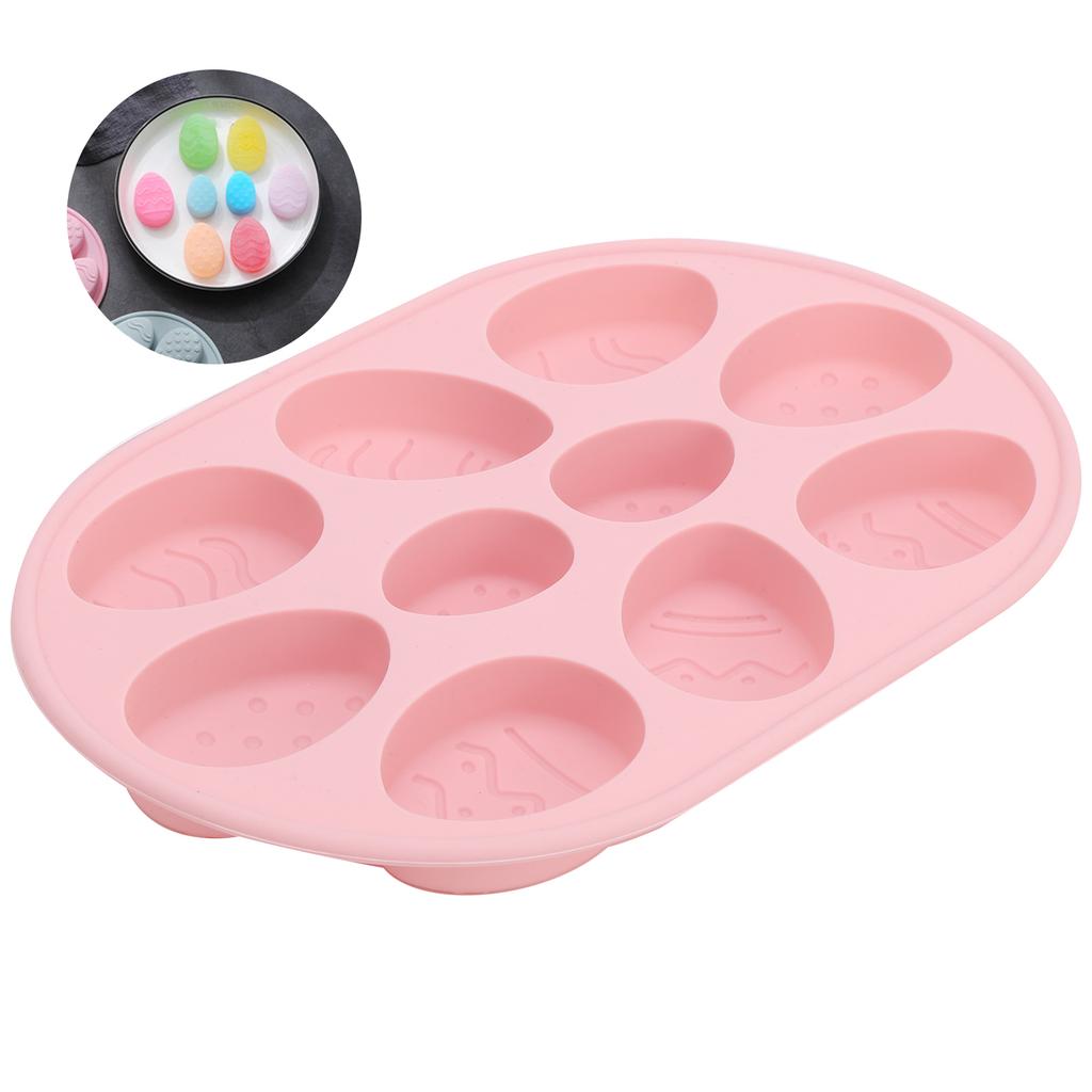 Multi Functional Easter Egg Shaped Cake Mold Silicone Chocolate Baking Mold Accessory(Blue Grey )
