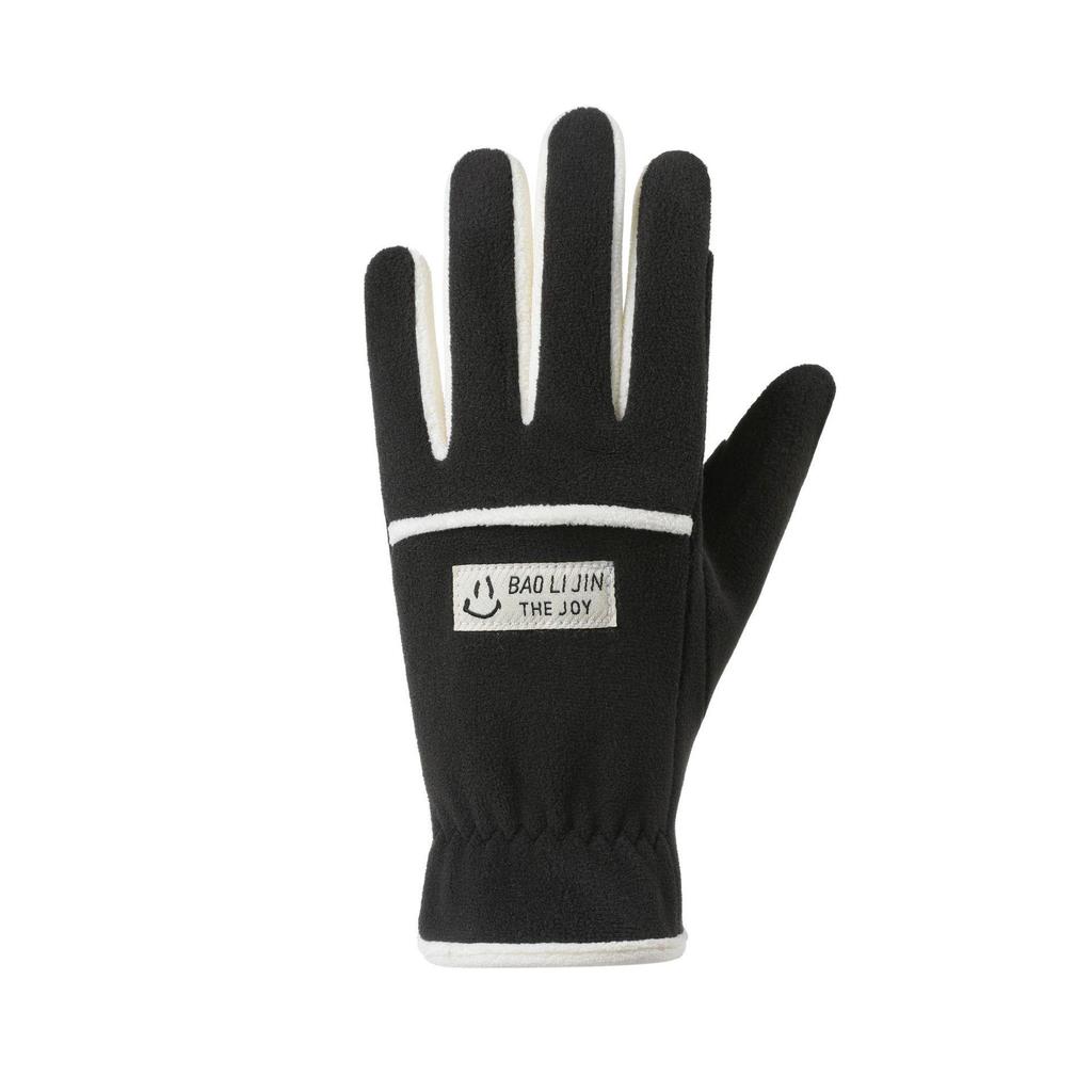 Зимові теплі флісові велосипедні рукавички: Не осипається, Плюс оксамит для чоловіків та жінок