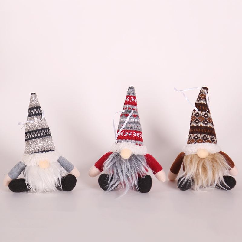 Santa Claus Christmas Gifts Knitted Plush Gnome Doll Faceless Doll Merry Christmas Decor for Home Ornament Christmas Tree Decor
