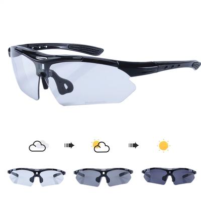 Lunettes de soleil photochromiques pour cyclisme Lunettes à décoloration automatique Lunettes Hommes VTT Vélo de montagne Lunettes de cyclisme Hommes Femmes Lunettes