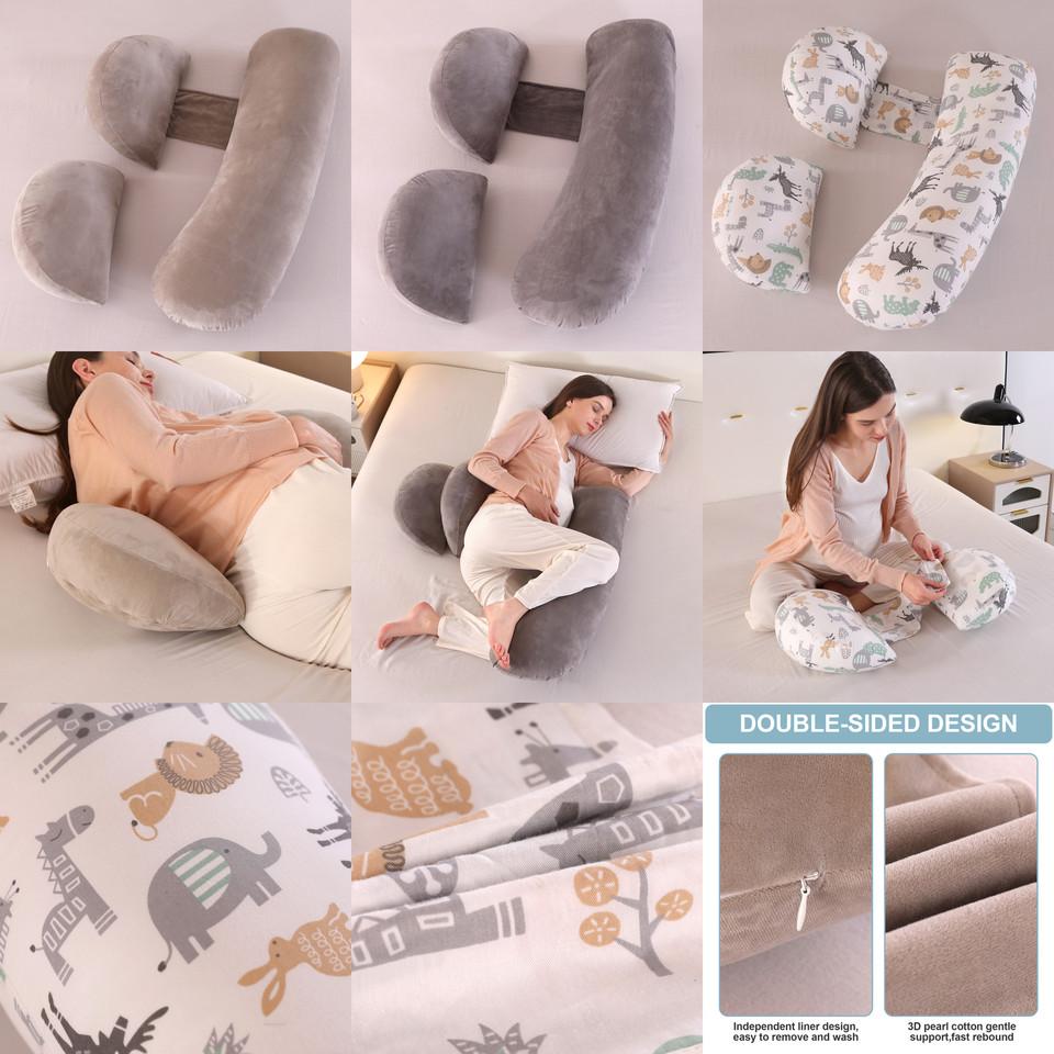 Velvet Pregnancy Pillow Detachable Pillowcase Can Support Buttocks And Legs